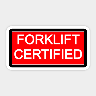 Forklift Certified Sticker